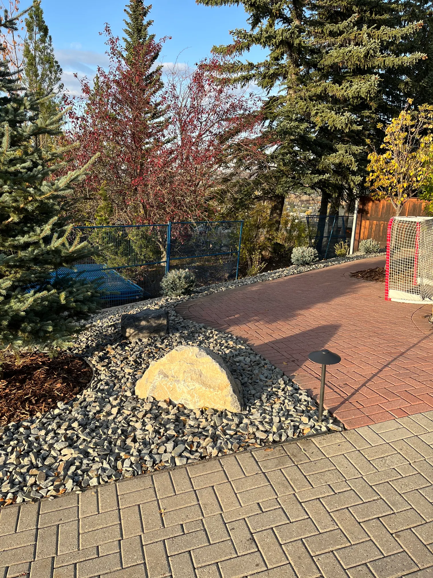 Beautiful garden path with paving stones